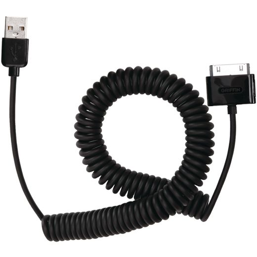 USB TO DOCK CONNECTOR CABLE FOR IPOD - COILED